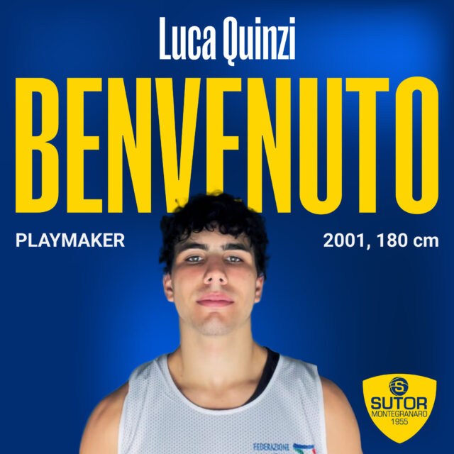 Diamo il Benvenuto a Luca Quinzi, nuovo Play della Sutor per la stagione 2023/2024